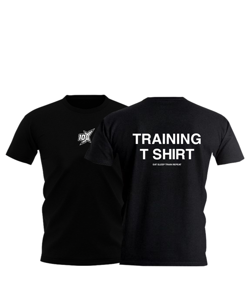 10X TRAINING T-SHIRT, BLACK